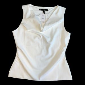 NWT White House Black Market WHBM Drape Crepe Sz L